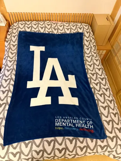 Discover World Champion LA Dodggers Mental Health Awareness Blanket, Gift For Baseball Fans