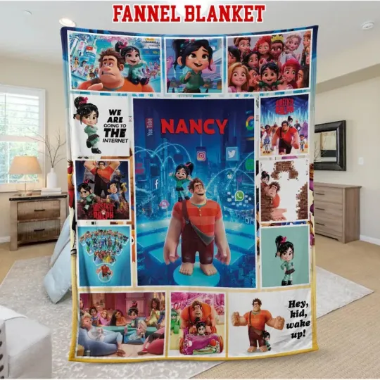 Discover Custom Name Blanket Disney Wreck-it Ralph Blanket, Personalized Wreck It Ralph