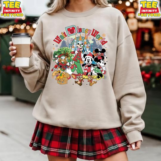 Discover Walt Disney World Christmas Sweatshirt, Mickey And Friends Merry Christmas Shirt, Magic Kingdom Christmas Matching Shirt, Disney Holiday Tee