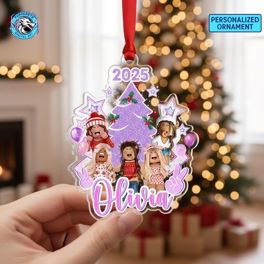 Personalized Roblox Girl Christmas Ornament: Acrylic Gamer Keepsake (2025)