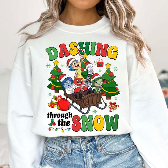 Dashing Through The Snow Inside Out Christmas Sweatshirt, Inside Out  Shirt, Mental Health Shirt, Xmas Holiday Shirt Shirt, Christmas Shirt