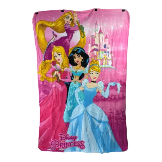 Discover Disney Princess Soft Fleece Girls Kids Bed Blanket Bedding Character Throw