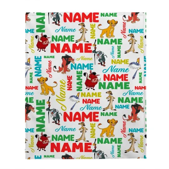 Discover Custom Name Lion king Blanket, Simba And Friends Blanket, Disney Lion King Blank