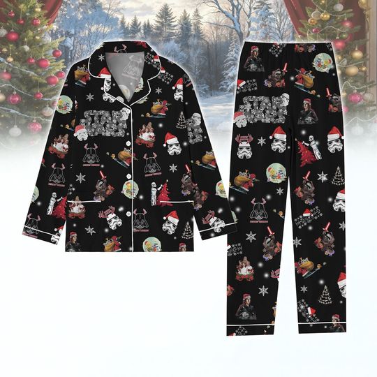 Star Wars Christmas Pajamas Set, Darth Vader Stormtrooper Holiday Sleepwear