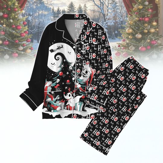 Discover Nightmare Before Christmas Pajamas Set, Jack Skellington Holiday Sleepwear, Xmas Pajama Gift, Nightmare Before Christmas Pjs