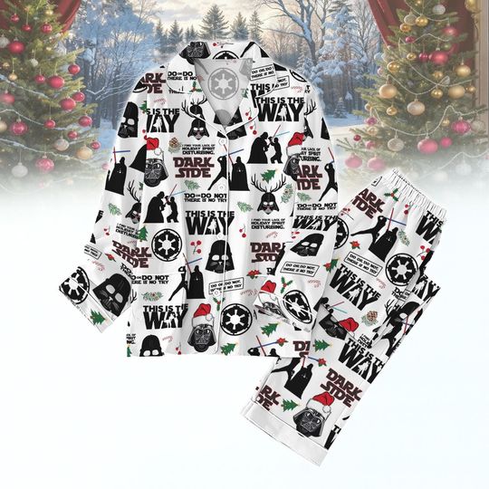 Star Wars Christmas Pajamas, Darth Vader Holiday PJs, Dark Side Funny Sleepwear