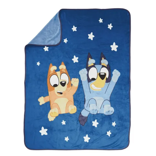 Discover BlueyDad & Bingo Stars Fleece Throw Blanket 46" x 60"