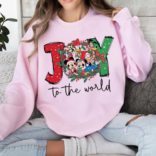 Joy To The World Christmas Sweatshirt, Retro Holiday Tee, Family Matching Holiday Outfit
