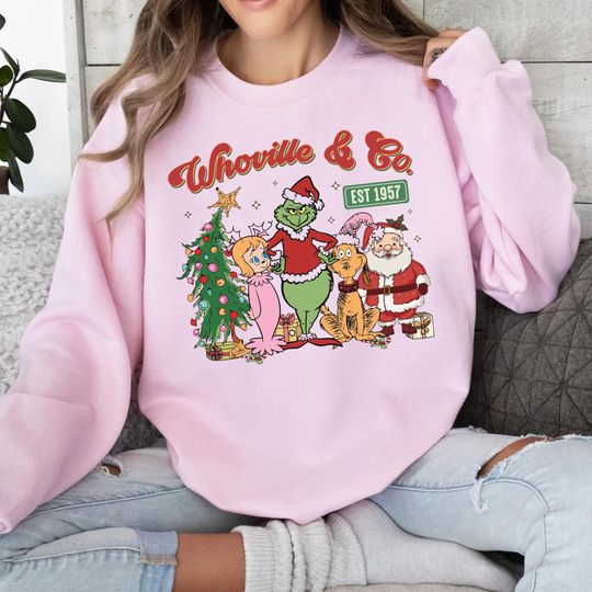 Discover Whoville Christmas Sweatshirt, Retro Funny Character Tee, Vintage Holiday Shirt, Funny Xmas T-Shirt