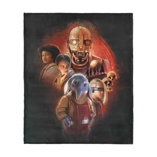 Discover Disney Star Wars Skeleton Crew Collage Cozy Fleece Blanket