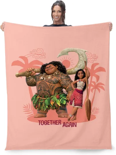 Discover Together Again Moana And Friends Disney Moana 2, DisneyFriends Fleece Blanket
