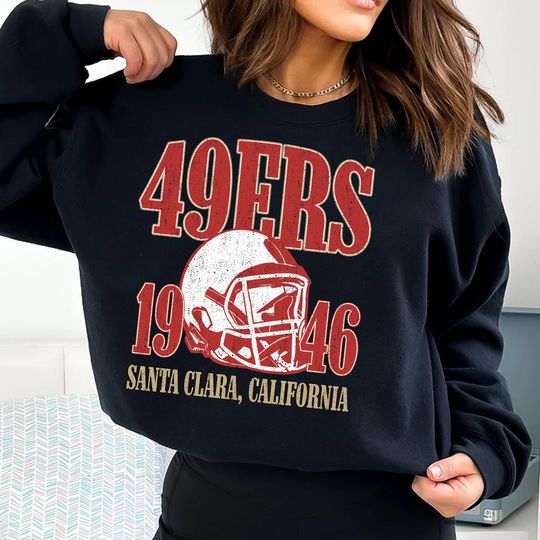 San Francisco 49ers T-Shirt, Sweatshirt Vintage Football Fan Apparel