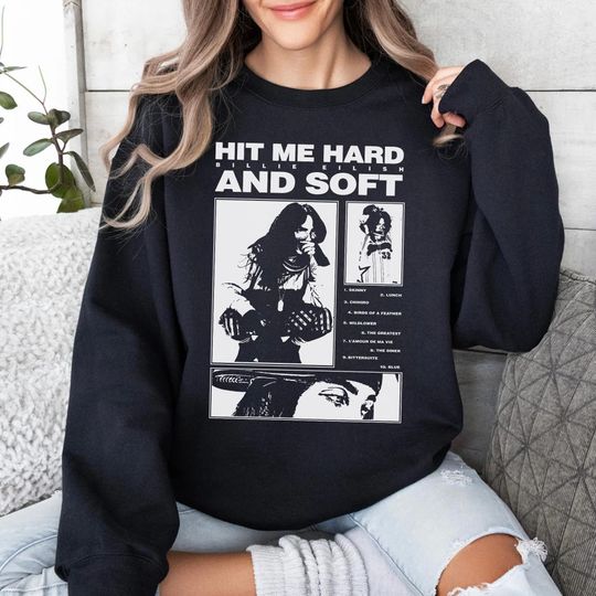 Billie Eilish Tour 2025 Sweatshirt, Billie Eilish Fan Graphic Sweater, Retro Concert Merch