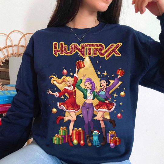 Discover Huntrix Christmas Sweatshirt, Kpop Demon Hunters Tee, Saja Boys Merry Christmas Tee, Holiday Kid Tee, Kpop Lover Kids Tee, Christmas Gift