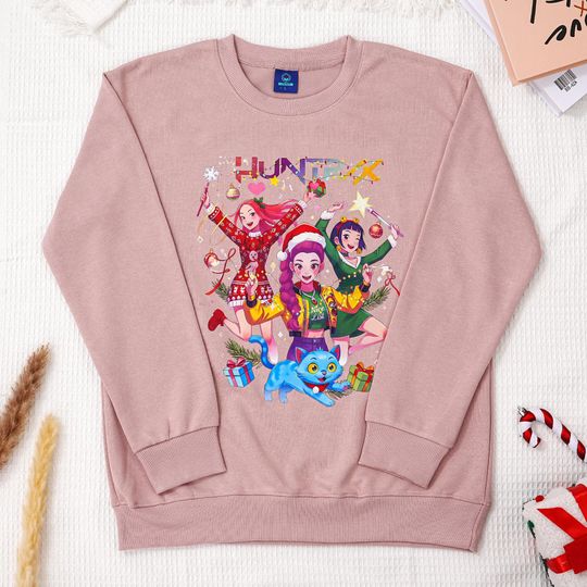 Kpop Demon Hunters Sweatshirt, Huntrix Girl Shirt, Kpop Idol Group Shirt, Christmas Gift, Demon Hunter Merch, Kpop Fan Gift, Anime Fan gift