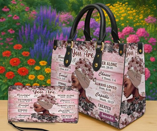 Discover Personalized Black Women Handbag, Afrocentric Graffiti Art Bag with Custom Name, African American Bag, Unique Gift for Her