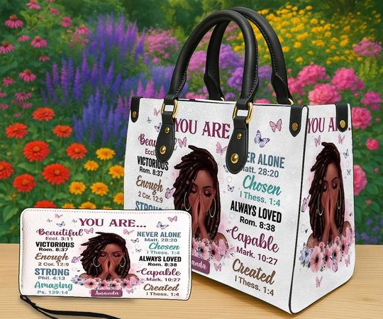 Discover Personalized Black Women Handbag, Afrocentric Graffiti Art Bag with Custom Name, African American Bag, Unique Gift for Her