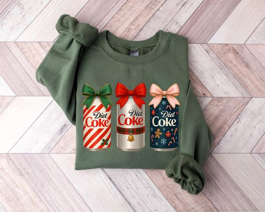 Discover Christmas Diet Coke Sweatshirt, Diet Coke Sweatshirt,Christmas Coca Cola ,Diet Coke Lover ,Coca Cola Xmas Gift,Diet Coke Fans Sweater