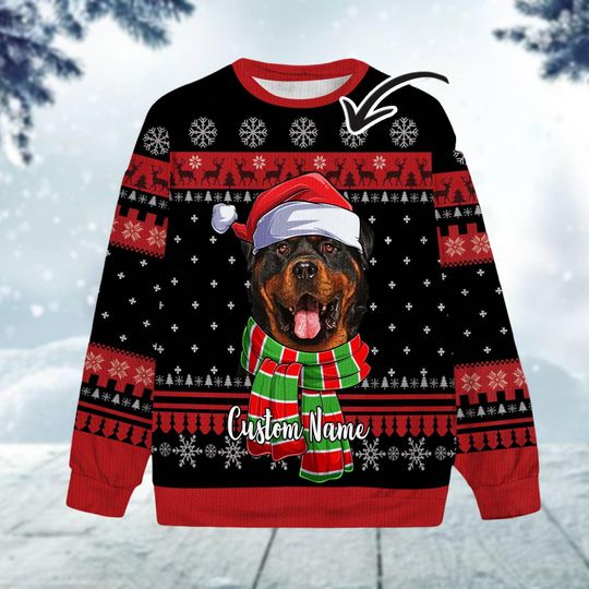 Discover Personalized Dog Cat Christmas Sweater, Dog Ugly Xmas Sweater, Custom Pets Photo Xmas Sweater, Gift For Dog Lover
