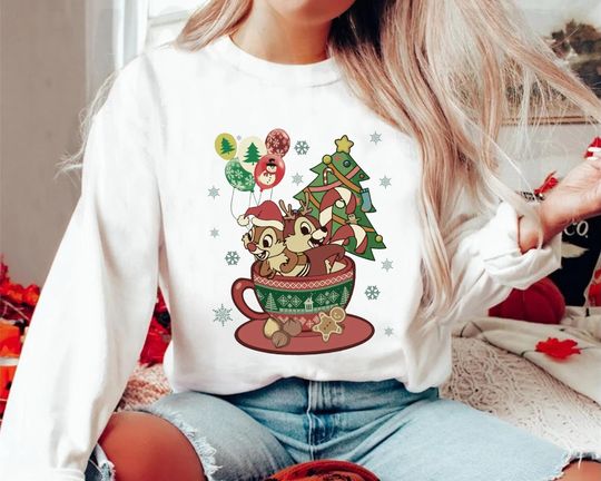 Discover Chip And Dale Christmas Sweatshirt, Disney Chip And Dale Sweatshirt, Disney Christmas Sweatshirt, Very Merry Christmas Sweatshirt