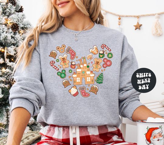 Discover Disney Snacks Christmas Sweatshirt Disney Christmas Sweatshirt Disneyland Xmas Trip Sweatshirts Disneyworld Christmas Family Vacation Gift