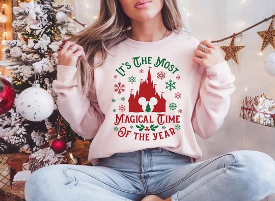 Discover It's The Most Magical Time Of The Year Sweatshirt, Magic Kingdom Christmas Sweatshirt, Magical Christmas Sweatshirt, Disney Family Christmas Tee