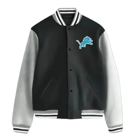 Discover Mens Black White Wool Bomber Jacket, Street Style Letterman Design