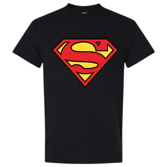 Discover Gildan Men's Superman Logo Black T-Shirt Unisex Tee , Gift For Fan