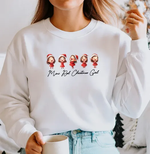 Discover 2025 Christmas Sweatshirt ,Disney family Jumper, Mini Red Girl