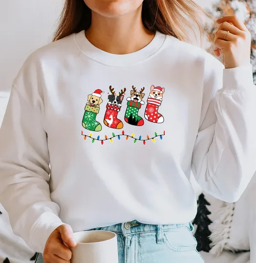 Discover 2025 Christmas Sweatshirt ,Disney family Jumper ,Puppy Stocking