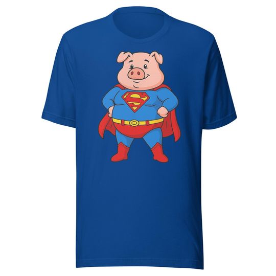 Discover Super Pig Unisex T-Shirt: Soft Cotton BBQ Graphic, Gift For Fan