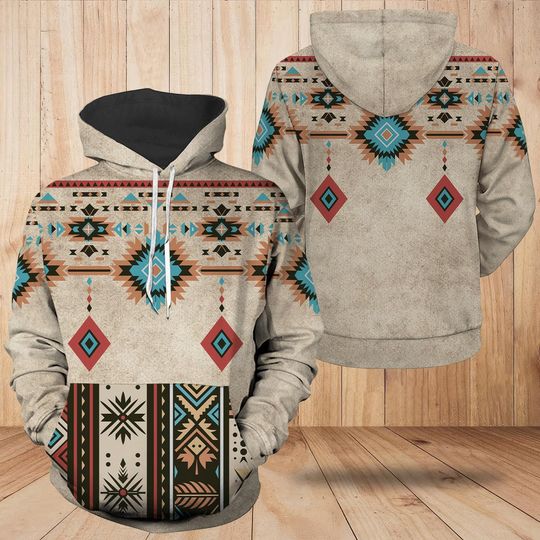 Native American 3D Hoodie, Brocade Hoodie, Native Pride Hoodie, Gift For Native