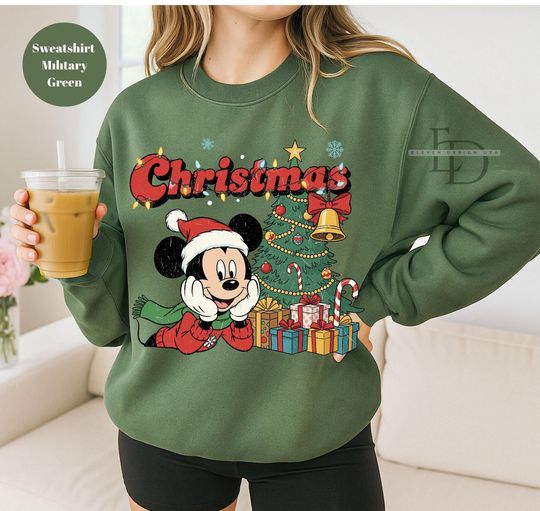 Discover Disney Mickey Christmas Sweatshirt, Mickey's Very Merry Christmas Party 2025 Sweatshirt, Disney Christmas Sweatshirt
