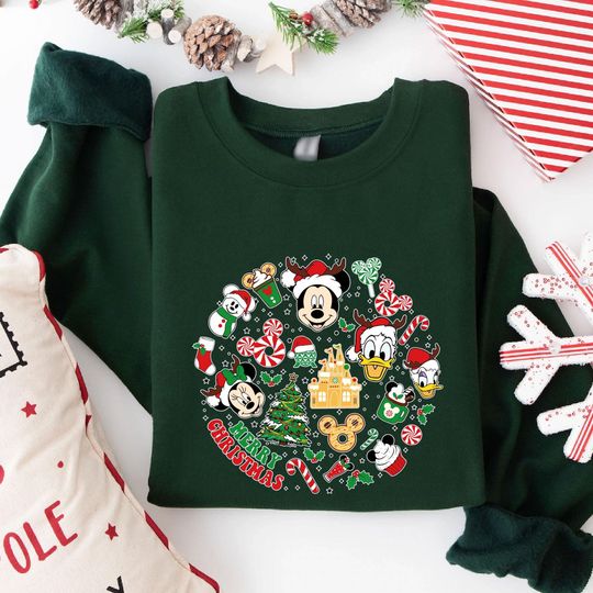 Discover Disney Christmas Sweatshirt Merry Christmas Disney Vacation Matching Family Sweaters Christmas Kids Toddler Sweatshirt Christmas Disney Gift