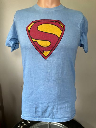 Discover Vintage Superman S Shield T-Shirt 70s, Gift For Fan