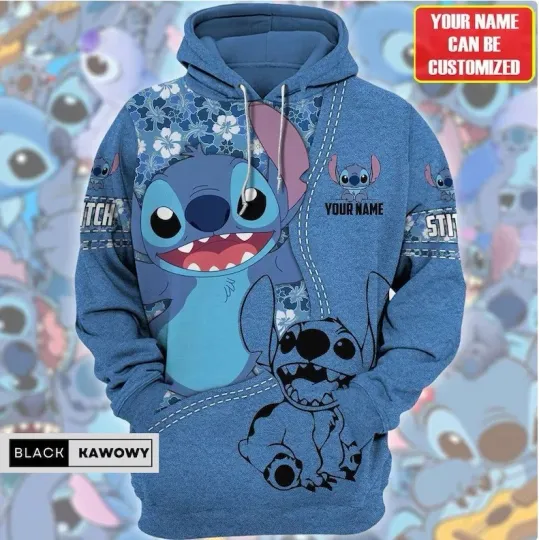 Discover Personalized Stitch 3D HOODIE The Mother Day Gift Christmas Gift Halloween Gift