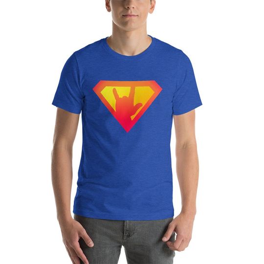 Discover ASL Superhero T-Shirt: Sign Language 'I Love You' Symbol, Gift For Fan