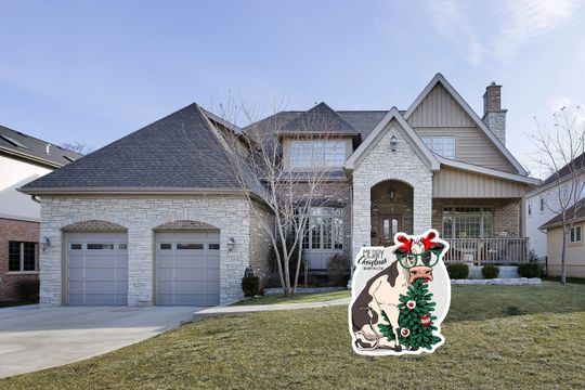 Merry Christmas Cow Yard Sign