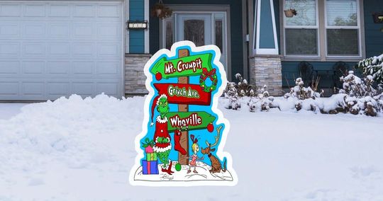 funny character Gang Yard Sign