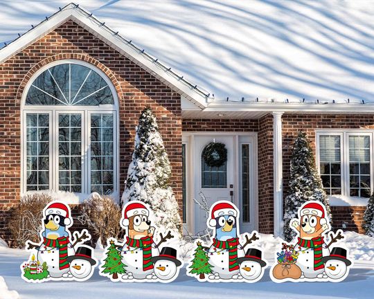 BlueyDad and Friends Christmas Yard Sign