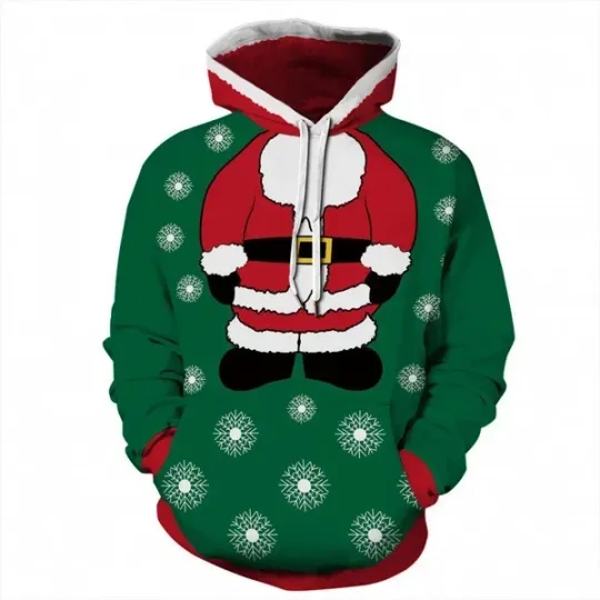 Discover Santa Suit 3D Print Hoodie Pullover Sweatshirt Unisex Christmas Casual Outfit