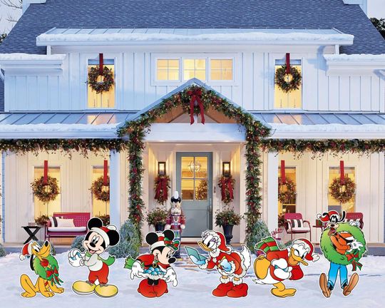 Discover Mickey and Friends Christmas Cutout and Yard Sign