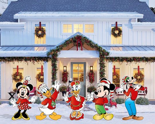 Discover Mickey and Friends Christmas Cutout and Yard Sign