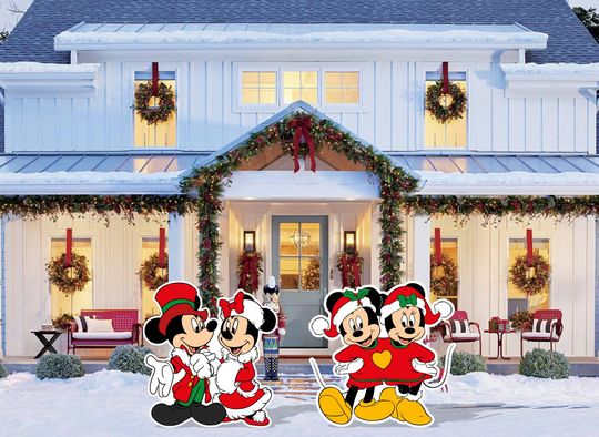 Discover Mickey and Friends Christmas Cutout and Yard Sign