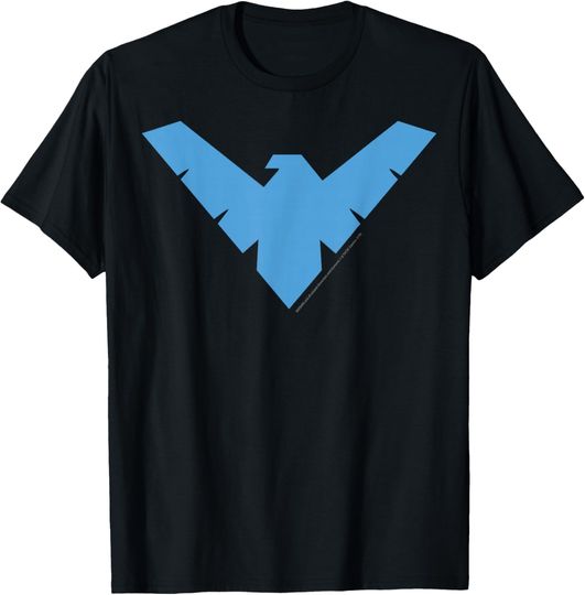 DC Comics Nightwing Classic Superhero Blue Logo T-Shirt, Gift For Fan