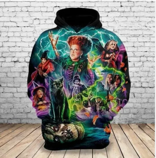Hocus Pocus 3D HOODIE HALLOWEEN GIFT CHRISTMAS GIFT BEST PRICE OVER PRINT[5XL]