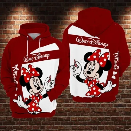 Discover Red Minnie Mouse Lovers Best Halloween Christmas 3D Hoodie BEST PRICE