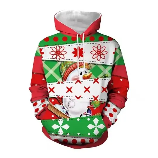 Discover Funny Santa 3D Hoodie   Unisex Christmas Pullover  Holiday Party Cozy Winter