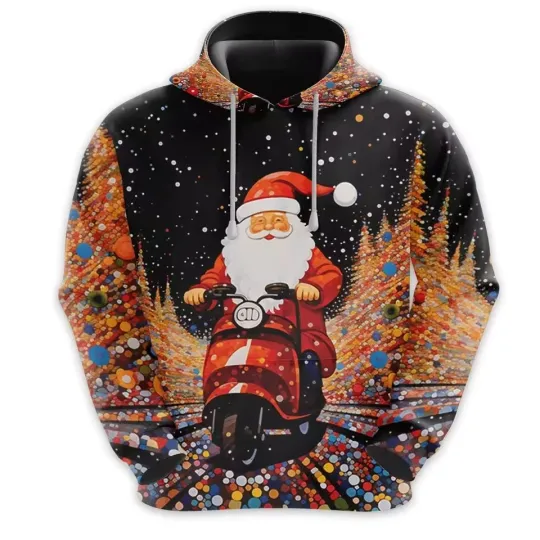 Discover Funny Santa 3D Hoodie – Unisex Christmas Pullover, Holiday Party Warm Casual