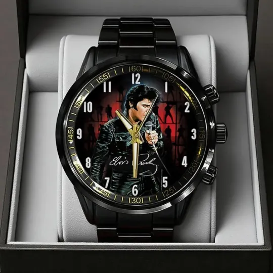 Discover Elvis Presley Black Stainless Steel Watch